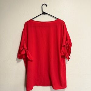 Michael Kors Women’s Red Blouse Top Shirt Sz XL Could Fit 1X Slits in Sleeves